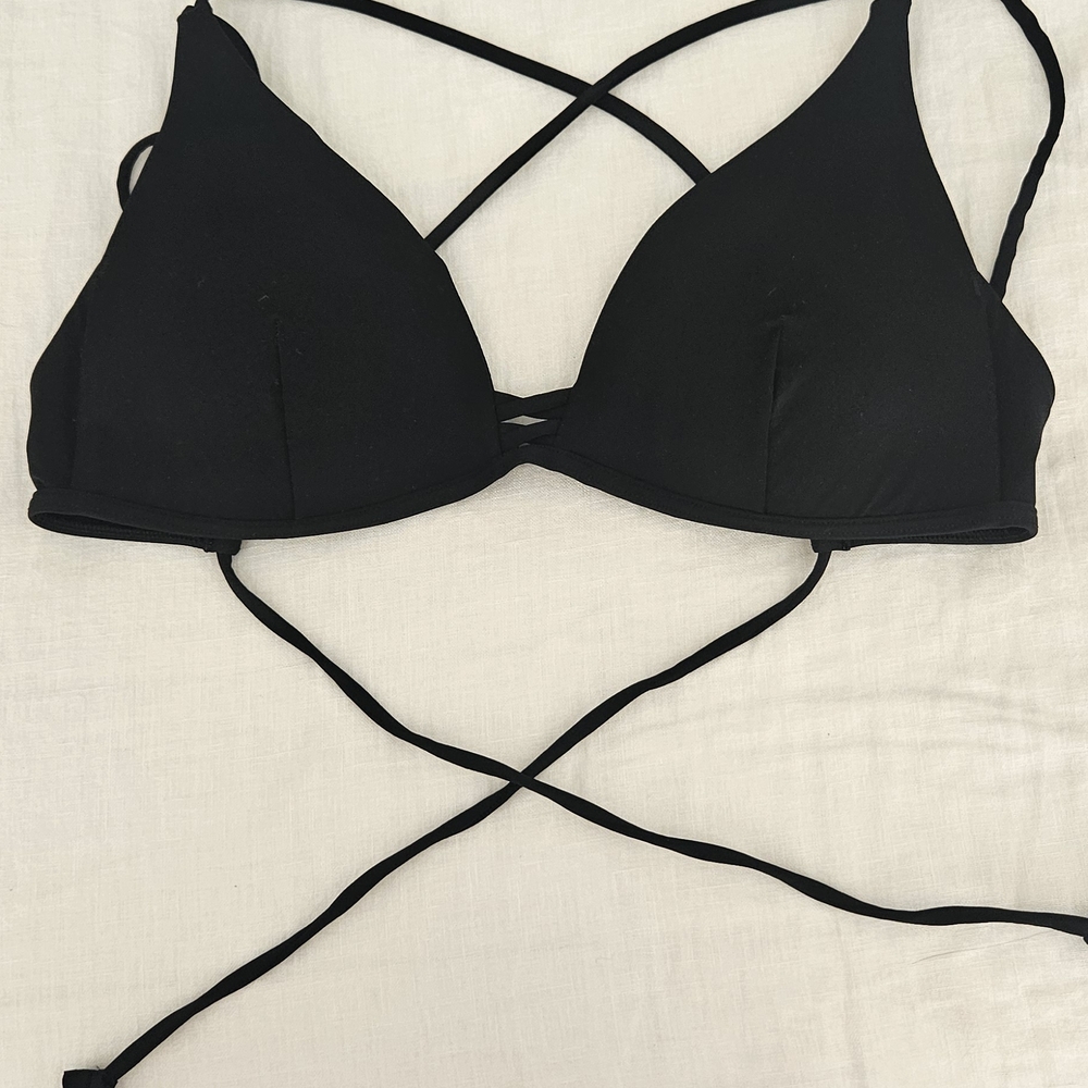 Athleta Black Crisscross Bikini Top